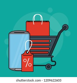 Shopping online concept