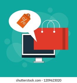 Shopping online concept
