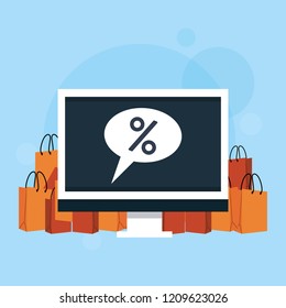 Shopping online concept