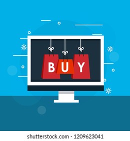 Shopping online concept