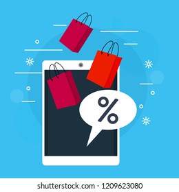 Shopping online concept