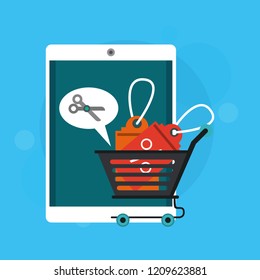 Shopping online concept