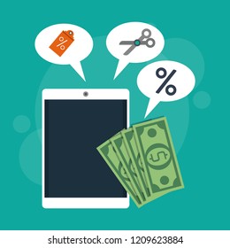 Shopping online concept