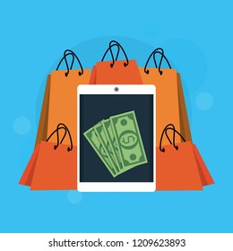 Shopping online concept