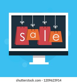 Shopping online concept