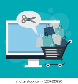 Shopping online concept