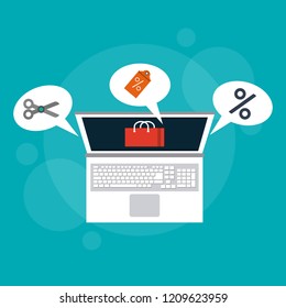 Shopping online concept