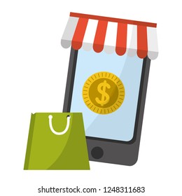 Shopping online concept