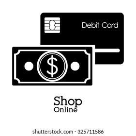 Shopping online concept with money icons design, vector illustration eps 10
