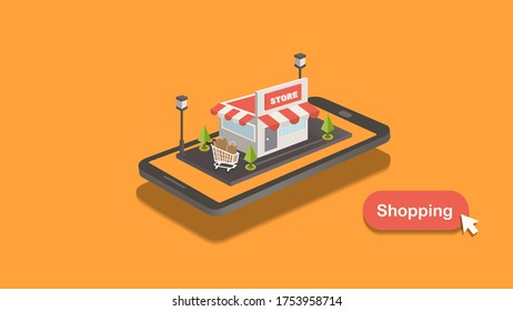  shopping online concept on Website or mobile Application.
Vector Concept Marketing and Digital marketing.
Ecommerce Development Services Is Must for an Updated Online Store.