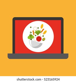 shopping online concept order healthy food vector illustration eps 10