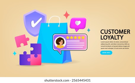 Shopping online. Consumer View, Choose and Buy Fashion Items on Ecommerce Marketplace on Computer Screen Concept. Woman happy with shopping on laptop. Digital marketing. Vector illustration.