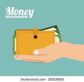 Shopping online  design blue background, vector illustration