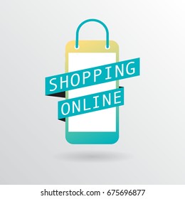 Shopping Online Design Icon