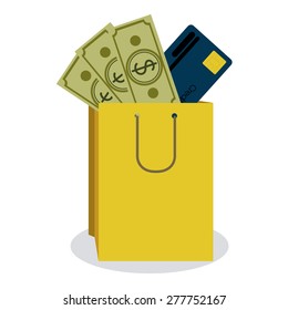 Shopping online design over white background, vector illustration