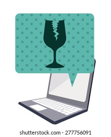 Shopping online design over white background, vector illustration
