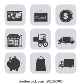 Shopping online design over white background, vector illustration