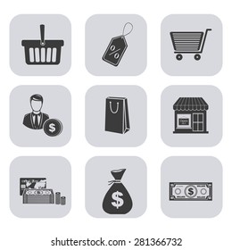 Shopping online design over white background, vector illustration