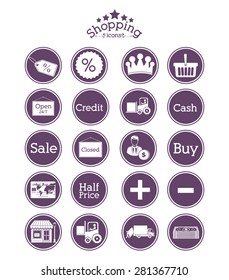 Shopping online design over white background, vector illustration
