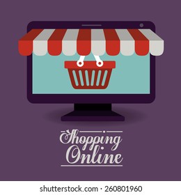 Shopping online design, vector illustration