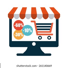 shopping online design, vector illustration eps10 graphic 