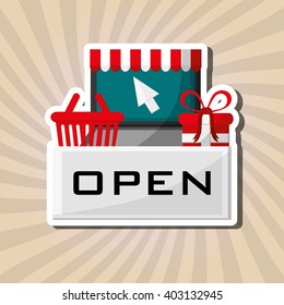Shopping online design, vector illustration