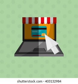 Shopping online design, vector illustration