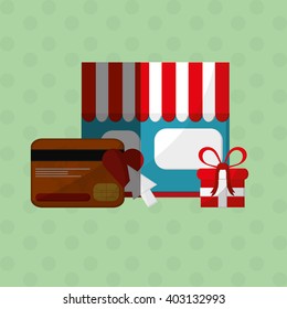 Shopping online design, vector illustration