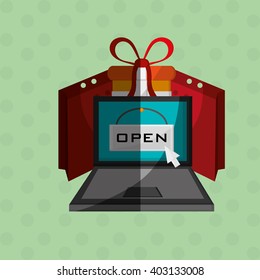 Shopping online design, vector illustration