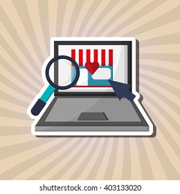 Shopping online design, vector illustration