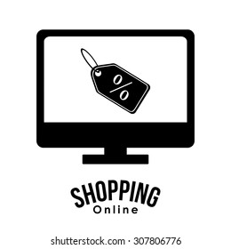 Shopping online digital design, vector illustration eps 10