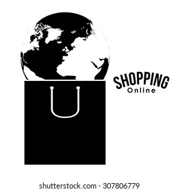 Shopping online digital design, vector illustration eps 10
