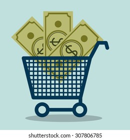 Shopping online digital design, vector illustration eps 10