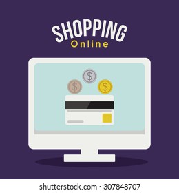 Shopping online digital design, vector illustration eps 10