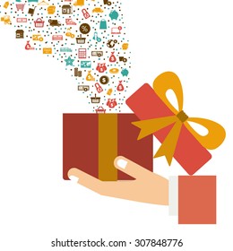 Shopping online digital design, vector illustration eps 10