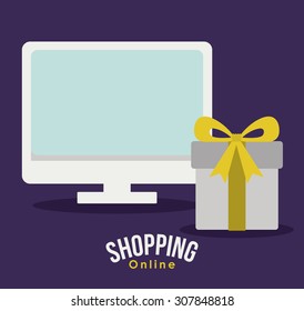 Shopping online digital design, vector illustration eps 10