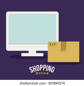 Shopping online digital design, vector illustration eps 10