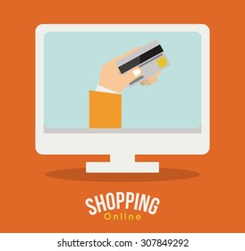 Shopping online digital design, vector illustration eps 10