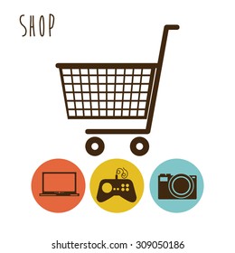 Shopping Online digital design, vector illustration eps 10