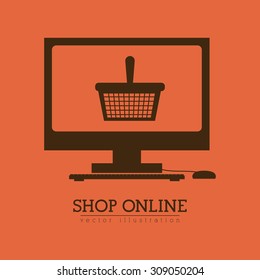 Shopping Online digital design, vector illustration eps 10