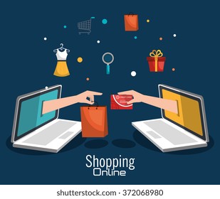 Shopping online and digital marketing 