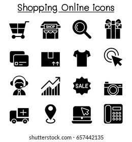 Shopping online & E-commerce icon set