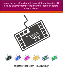 Shopping online icon