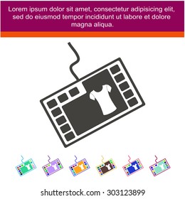 Shopping online icon