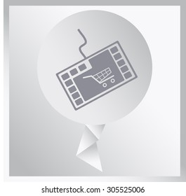 Shopping online icon