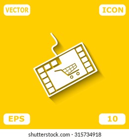 Shopping online icon