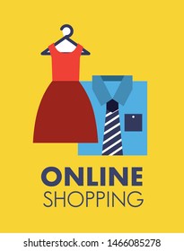 Shopping online icon design, ecommerce media market internet technology and retail theme Vector illustration