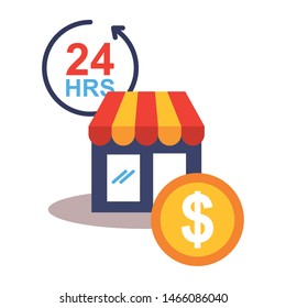 Shopping online icon design, ecommerce media market internet technology and retail theme Vector illustration