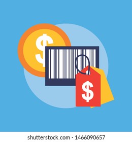 Shopping online icon design, ecommerce media market internet technology and retail theme Vector illustration
