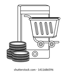 Shopping online icon design vector illustration